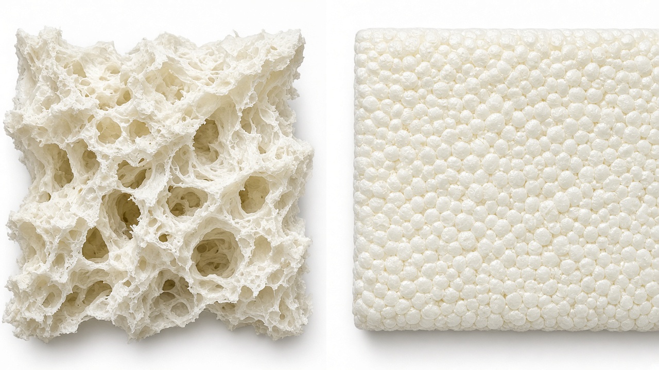 Open-cell versus closed-cell foam